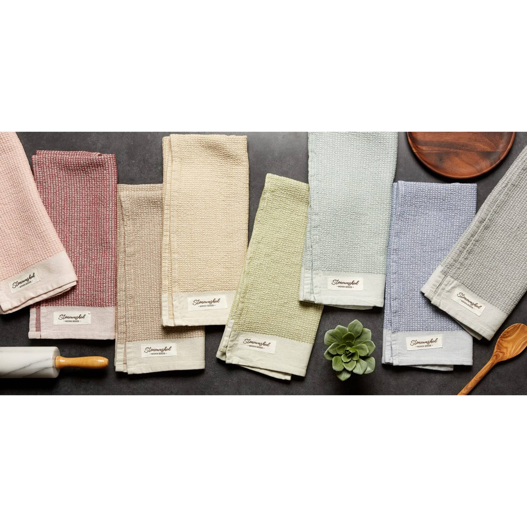 DII® Jadeite Washed Waffle Woven Dishtowels, 2ct.